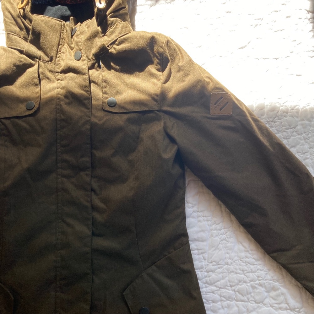 O'Neill Hooded Jacket Shell Adventure Series Size XS Olive Green - Picture 4 of 16